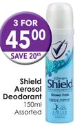 Shield Aerosol Deodorant-3 x 150ml