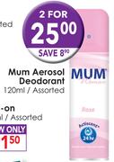Mum Aerosol Deodorant-2 x 120ml