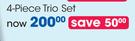 Clicks Serveware 4-Piece Trio Set-Per Set