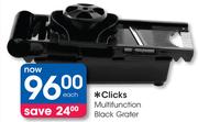 Clicks Multifunction Black Grater-Each
