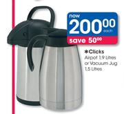 Clicks Airpot-1.9ltr Or Vacuum Jug-1.5ltr-Each