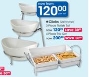 Clicks Serveware 4-Piece Trio Set-Per Set