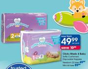 Clicks Made 4 Baby Softly Cushioned Disposable Nappies Newborn-22's Each