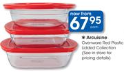 Arcuisine Ovenware Red Plastic Lidded Collection-Each
