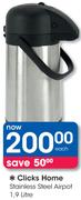 Clicks Home 1.9L Stainless Steel Airpot