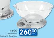 Clicks Digital Plastic Scale With Clear Bowl