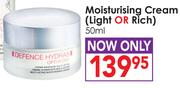 Defence Hydra5 Moisturising Cream Light Or Rich-50ml