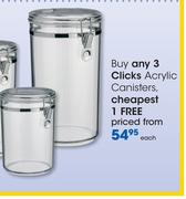 Clicks Acrylic Canisters-Each