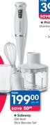Safeway 200 Watt Stick Blender Set-Per Set