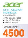 Acer E3-111 Celeron Notebook NX.MNUEA.001
