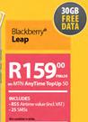 Blackberry Leap-On MTN AnyTime TopUp 50