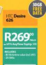HTC Desire 626-On MTN AnyTime TopUp 100