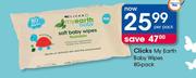 Clicks My Earth Baby Wipes-80's Per Pack