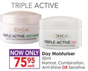 L'Oreal Day Moisturiser Normal,Combination,Anti Shine Or Sensitive-50ml Each