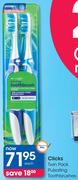 Clicks Twin Pack Pulsating Toothbrushes-Each