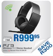 PS3 Wireless 7.1 Stereo Headset-Each