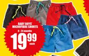 Baby Boys Microfibre Shorts(0-24 Months)-Each