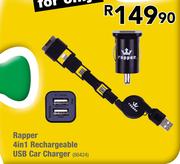 Rapper 4in1 Rechargeable USB Car Charger