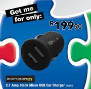 2.1 Amp Black Micro USB Car Charger
