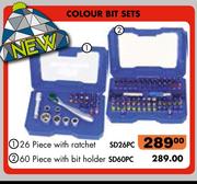 Colour Bit Sets 60-Piece With Bit Holder SD60PC