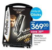Babyliss Wtech Titanium Rechargeable Trimmer