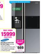 Samsung 524Ltr Mirror Finish Side By Side Fridge RS21HFLMR
