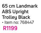 Tosca 65cm Landmark ABS Upright Trolley (Black)