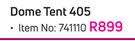 Camp Master Dome Tent 405