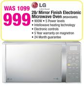 LG 28L Mirror Finish Electronic Microwave Oven MS843GARS