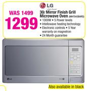 LG 30L Mirror Finish Grill Microwave Oven MH7043BARS