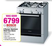 Bosch 4 Burner Stainless Steel Gas Stove HGG223226Z