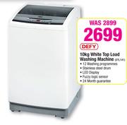 Defy 10kg White Top Load Washing Machine DTL141