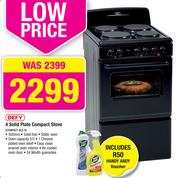 Defy 4 Solid Plate Compact Stove COMPACT BLK D