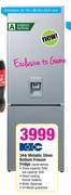 KIC 344Ltr Metallic Silver Bottom Freezer Fridge SILVER KBF638