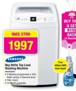Samsung 9kg White Top Load Washing Machine WA90G9DIP