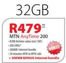 iPhone 5S 32GB-ON MTN Any Time 200
