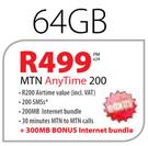 iPhone 5 64GB-ON MTN Any Time 200