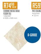 Ceramic Nicole Beige Floor Tile-Per Sqm