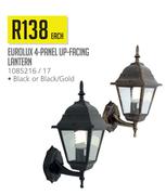 Eurolux 4-Panel Up-Facing Lantern-Each