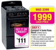 Defy Compact 4 Solid Plate Stove COMPACT BLK D