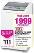 Defy 8kg White Top Load Washing Machine DTL 139
