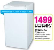 Logik 90L White Bar Fridge BC-90