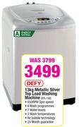 Defy 13kg Metallic Silver Top Load Washing Machine DTL 132