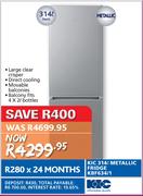 KIC 314Ltr Metallic Fridge KBF634/1