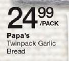 Papa's Twinpack Garlic Bread