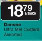 Danone Ultra Mel Custard Assorted-1Ltr Each
