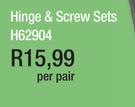 Hinge & Screw Sets H62904-Per Pair