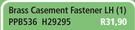Brass Casement Fastener LH (1) PPB536 H29295