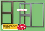 Aluminium Window Top-Hung Bronze/Natural PTT1212 I04950/I01569-Each
