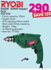 Ryobi impact drill store 500w